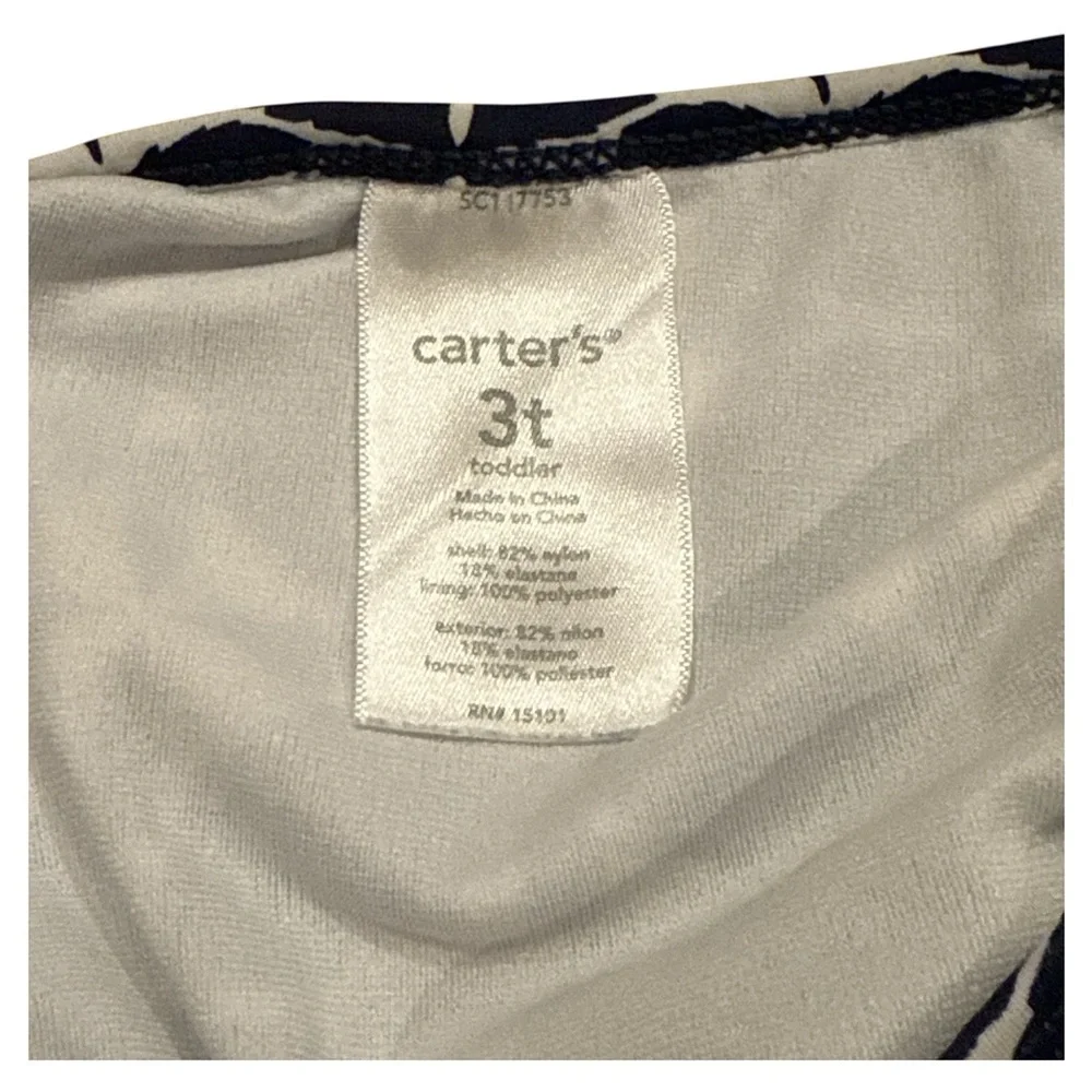 Carter's Toddler Girls' One-Shoulder Tankini‎ Swimsuit Set, Navy, Size 3T